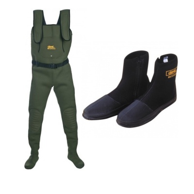 Wader Waterdog Con Botas Para Pesca Pvc Nylon