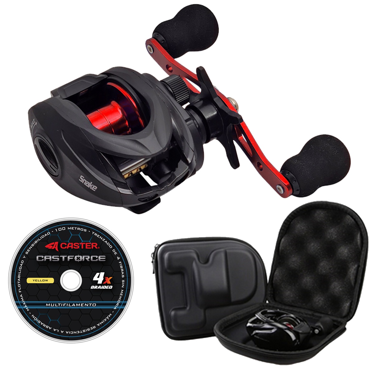 Kit Pesca Reel Huevito + 100m Multifilamento + Funda Reel - EL NAUFRAGO  PESCA - Productos para pesca deportiva