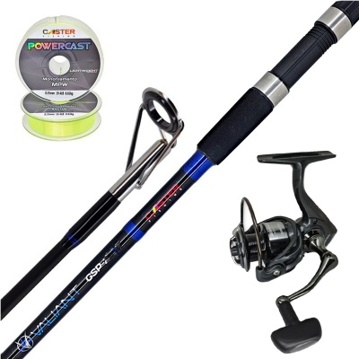 Combo Equipo Pesca Variada Caña 2.10m Reel Caja Accesorios